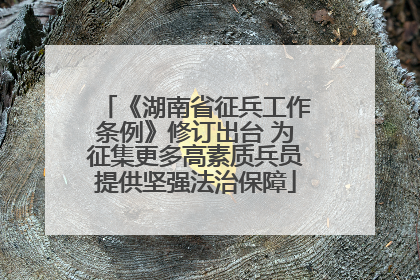 《湖南省征兵工作条例》修订出台 为征集更多高素质兵员提供坚强法治保障