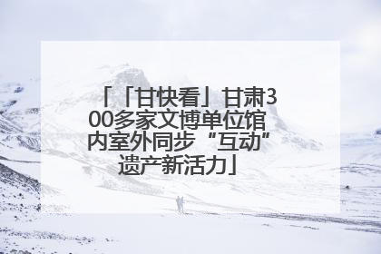 「甘快看」甘肃300多家文博单位馆内室外同步“互动”遗产新活力