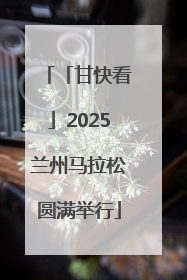 「甘快看」2025兰州马拉松圆满举行