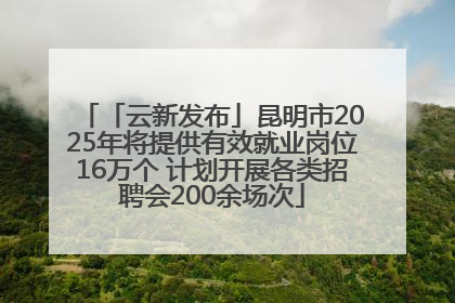 「云新发布」昆明市2025年将提供有效就业岗位16万个 计划开展各类招聘会200余场次