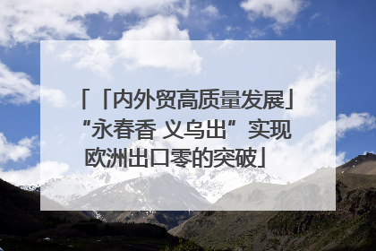 「内外贸高质量发展」“永春香 义乌出”实现欧洲出口零的突破