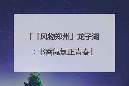「风物郑州」龙子湖：书香氤氲正青春