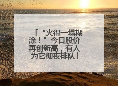 “火得一塌糊涂！”今日股价再创新高，有人为它彻夜排队