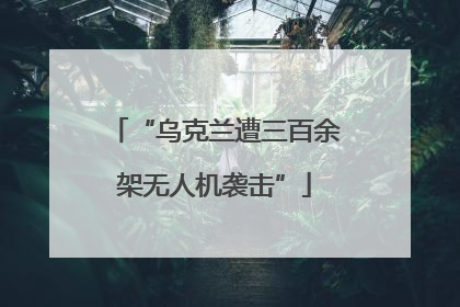 “乌克兰遭三百余架无人机袭击”