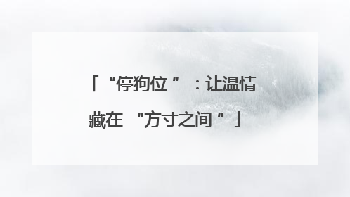“停狗位 ”：让温情藏在 “方寸之间 ”