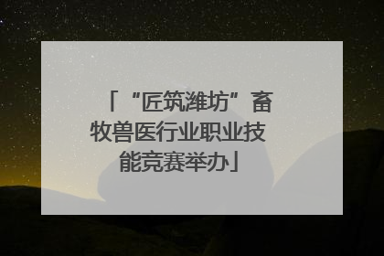 “匠筑潍坊”畜牧兽医行业职业技能竞赛举办