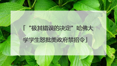 “极其错误的决定”哈佛大学学生怒批美政府禁招令