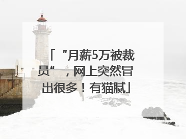 “月薪5万被裁员”，网上突然冒出很多！有猫腻