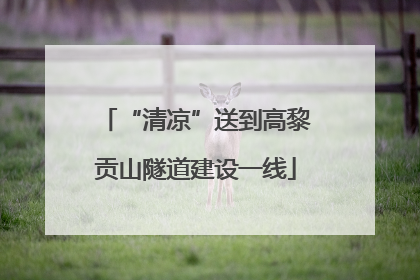 “清凉”送到高黎贡山隧道建设一线