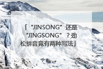 “JINSONG”还是“JINGSONG”？劲松拼音竟有两种写法
