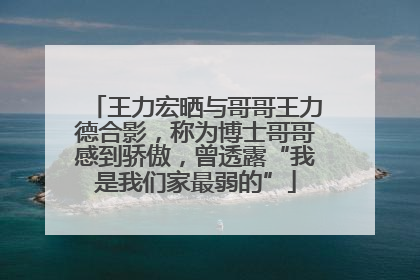 王力宏晒与哥哥王力德合影，称为博士哥哥感到骄傲，曾透露“我是我们家最弱的”