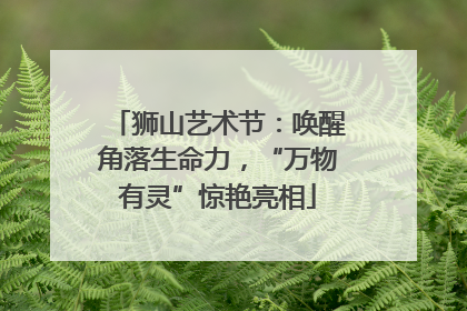 狮山艺术节：唤醒角落生命力，“万物有灵”惊艳亮相