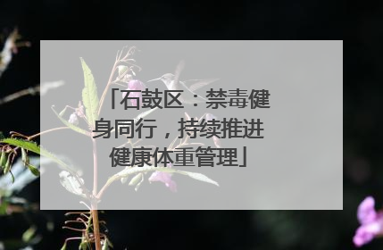 石鼓区：禁毒健身同行，持续推进健康体重管理