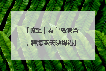 瞭望｜秦皇岛港湾，碧海蓝天映煤港