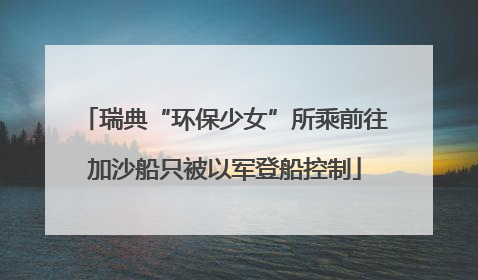 瑞典“环保少女”所乘前往加沙船只被以军登船控制