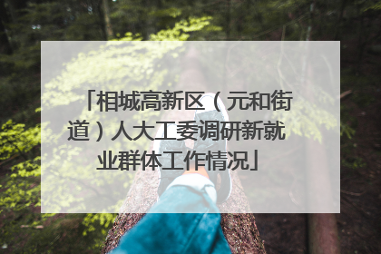 相城高新区（元和街道）人大工委调研新就业群体工作情况