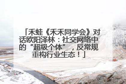 禾蛙《禾禾同学会》对话欧阳泽林：社交网络中的“超级个体”，反常规重构行业生态！