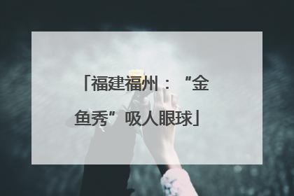 福建福州：“金鱼秀”吸人眼球