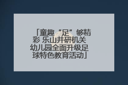 童趣“足”够精彩 乐山井研机关幼儿园全面升级足球特色教育活动