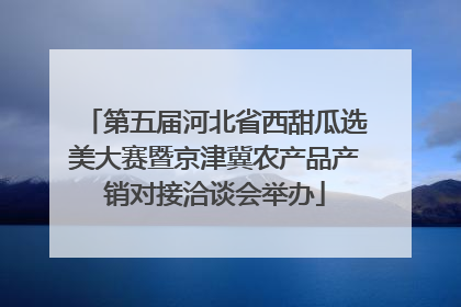 第五届河北省西甜瓜选美大赛暨京津冀农产品产销对接洽谈会举办