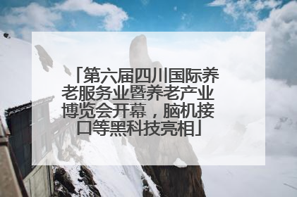 第六届四川国际养老服务业暨养老产业博览会开幕，脑机接口等黑科技亮相