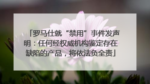罗马仕就“禁用”事件发声明：任何经权威机构鉴定存在缺陷的产品，将依法负全责