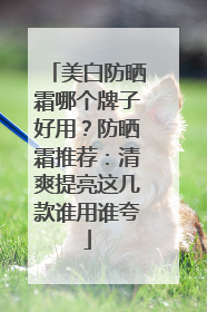 美白防晒霜哪个牌子好用？防晒霜推荐：清爽提亮这几款谁用谁夸