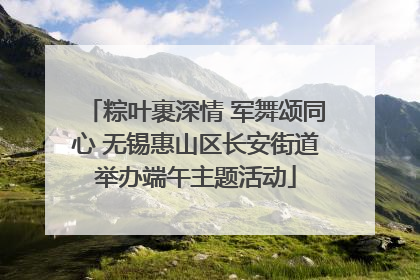 粽叶裹深情 军舞颂同心 无锡惠山区长安街道举办端午主题活动