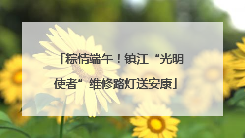 粽情端午！镇江“光明使者”维修路灯送安康