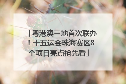 粤港澳三地首次联办！十五运会珠海赛区8个项目亮点抢先看