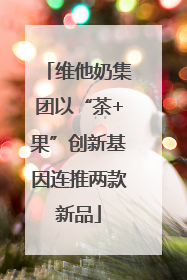 维他奶集团以“茶+果”创新基因连推两款新品