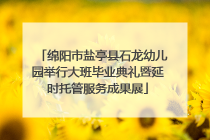 绵阳市盐亭县石龙幼儿园举行大班毕业典礼暨延时托管服务成果展