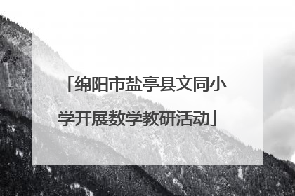 绵阳市盐亭县文同小学开展数学教研活动