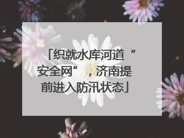 织就水库河道“安全网”，济南提前进入防汛状态