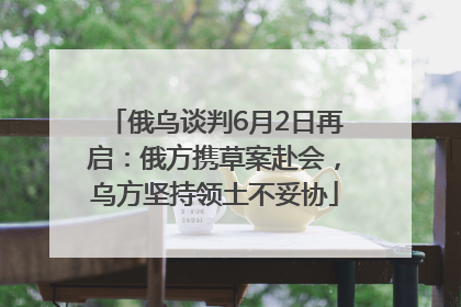 俄乌谈判6月2日再启：俄方携草案赴会，乌方坚持领土不妥协