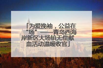 为爱挽袖，公益在“场”——青岛西海岸新区大场镇无偿献血活动温暖收官