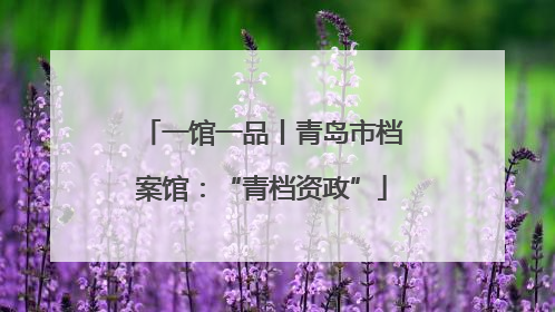 一馆一品丨青岛市档案馆：“青档资政”