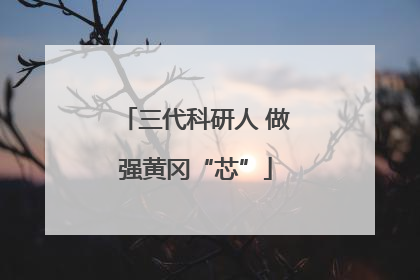 三代科研人 做强黄冈“芯”