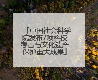 中国社会科学院发布7项科技考古与文化遗产保护重大成果