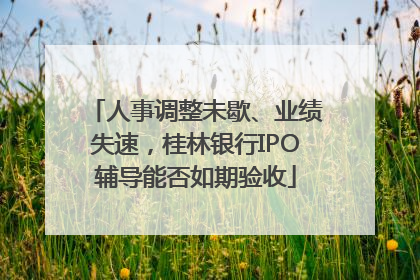 人事调整未歇、业绩失速，桂林银行IPO辅导能否如期验收