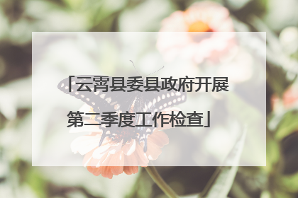云霄县委县政府开展第二季度工作检查