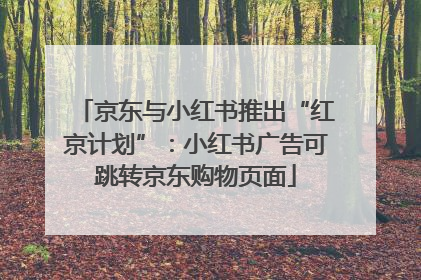京东与小红书推出“红京计划”：小红书广告可跳转京东购物页面
