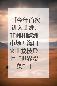 今年首次进入美洲、非洲和欧洲市场！海口火山荔枝登上“世界货架”