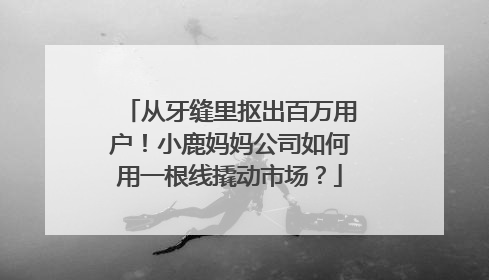 从牙缝里抠出百万用户！小鹿妈妈公司如何用一根线撬动市场？