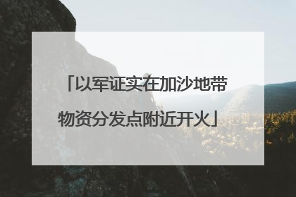 以军证实在加沙地带物资分发点附近开火