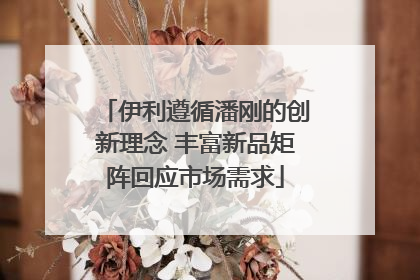 伊利遵循潘刚的创新理念 丰富新品矩阵回应市场需求