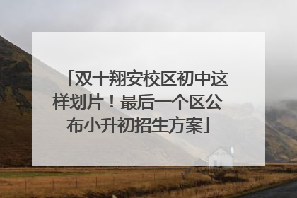 双十翔安校区初中这样划片！最后一个区公布小升初招生方案