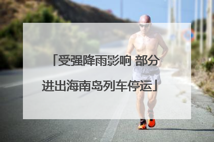 受强降雨影响 部分进出海南岛列车停运