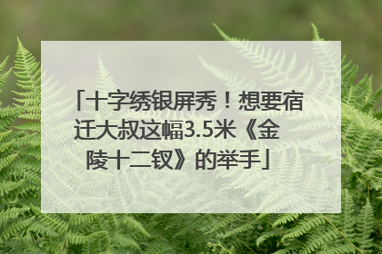 十字绣银屏秀！想要宿迁大叔这幅3.5米《金陵十二钗》的举手