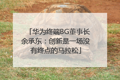 华为终端BG董事长余承东：创新是一场没有终点的马拉松